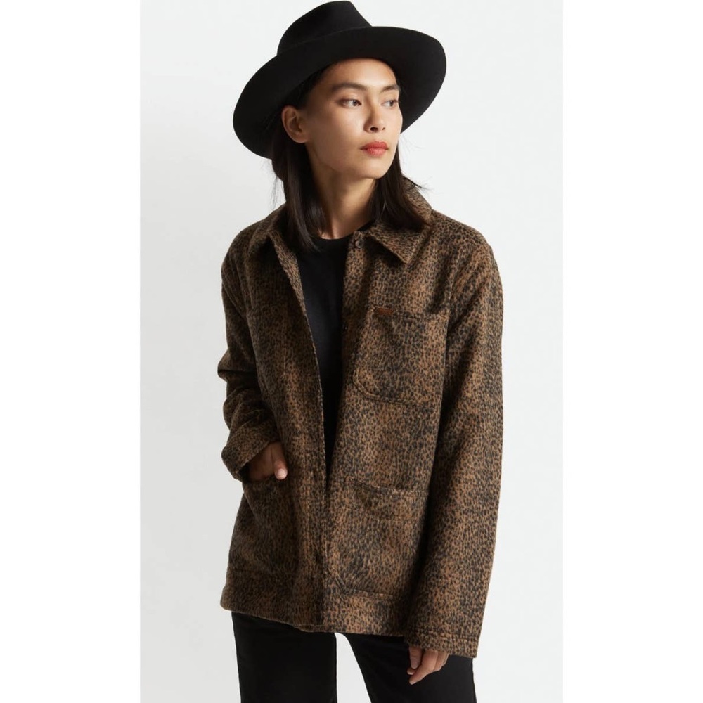 Brixton leopard survey jacket. Size small